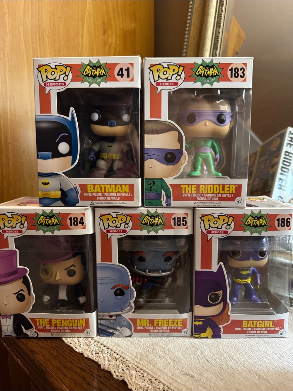 FUNKO POP Batman Classic TV Series Vintage Funko Pops Bundle of 5